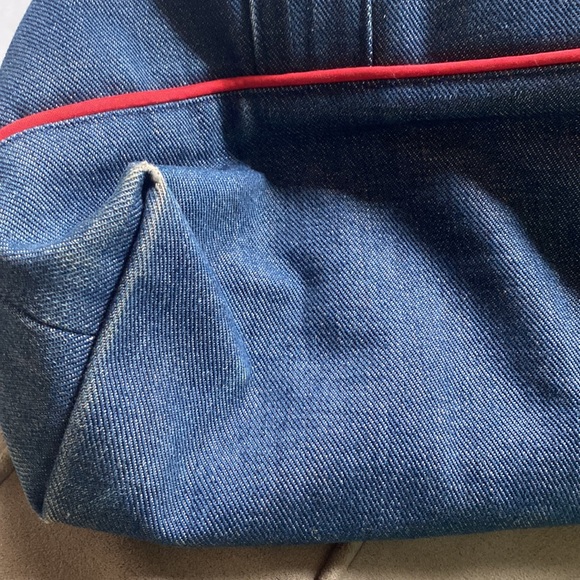 jean tote red quilted interior - Picture 5 of 7